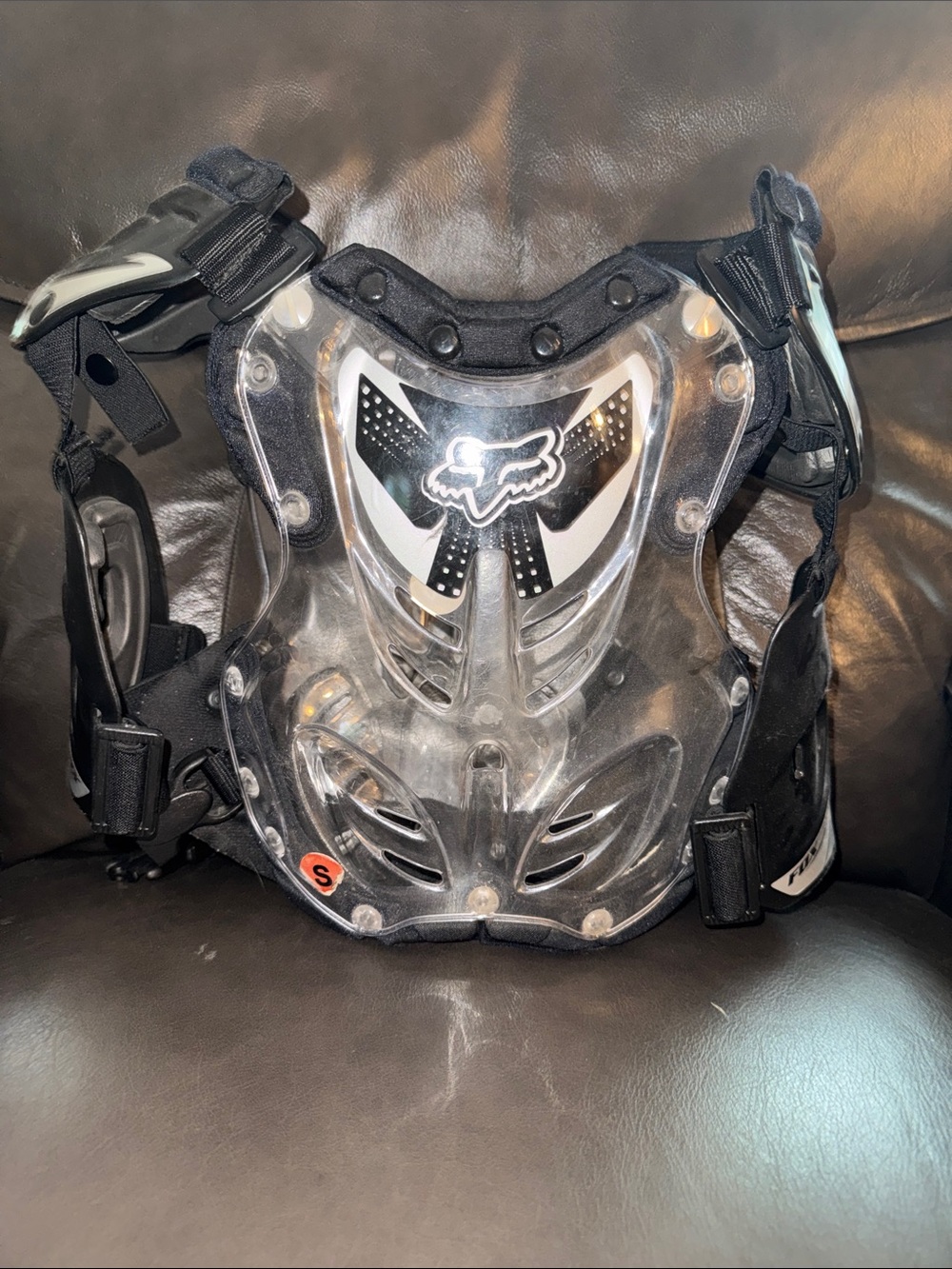 Fox Clear - youth size small YCL12 Chest Protector with Black Accents- used
